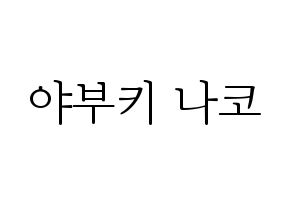 KPOP IZ*ONE(아이즈원、アイズワン) 야부키 나코 (ヤブキナコ) 応援ボード・うちわ　韓国語/ハングル文字型紙 通常