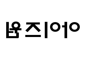 KPOP歌手 IZ*ONE(아이즈원、アイズワン) 応援ボード型紙、うちわ型紙　韓国語/ハングル文字 左右反転
