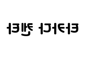 KPOP JBJ95(JBJ95、ジェイビージェークオ) 타카다 켄타 (タカダケンタ) 応援ボード・うちわ　韓国語/ハングル文字型紙 左右反転