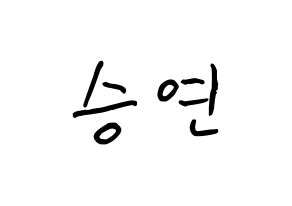 KPOP KARA(카라、カラ) 한승연 (ハン・スンヨン, ハン・スンヨン) k-pop アイドル名前　ボード 言葉 通常