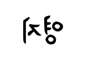 KPOP KARA(카라、カラ) 허영지 (ホ・ヨンジ, ホ・ヨンジ) k-pop アイドル名前　ボード 言葉 左右反転