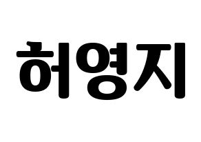 KPOP KARA(카라、カラ) 허영지 (ホ・ヨンジ) コンサート用　応援ボード・うちわ　韓国語/ハングル文字型紙 通常