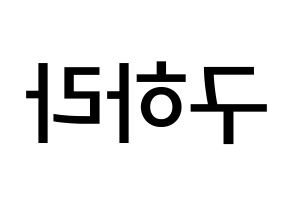 KPOP KARA(카라、カラ) 구하라 (ク・ハラ, ク・ハラ) 無料サイン会用、イベント会用応援ボード型紙 左右反転