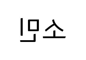 KPOP KARD(카드、カード) 전소민 (チョン・ソミン) コンサート用　応援ボード・うちわ　韓国語/ハングル文字型紙 左右反転