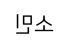 KPOP KARD(카드、カード) 전소민 (チョン・ソミン) プリント用応援ボード型紙、うちわ型紙　韓国語/ハングル文字型紙 左右反転