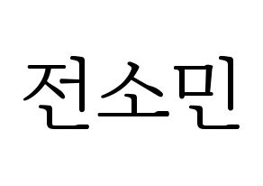 KPOP KARD(카드、カード) 전소민 (チョン・ソミン) 応援ボード・うちわ　韓国語/ハングル文字型紙 通常