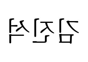 KPOP KARD(카드、カード) BM (BM) 応援ボード・うちわ　韓国語/ハングル文字型紙 左右反転
