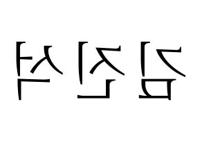 KPOP KARD(카드、カード) BM (BM) 応援ボード・うちわ　韓国語/ハングル文字型紙 左右反転