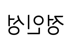 KPOP KNK(크나큰、クナクン) 정인성 (インソン) コンサート用　応援ボード・うちわ　韓国語/ハングル文字型紙 左右反転