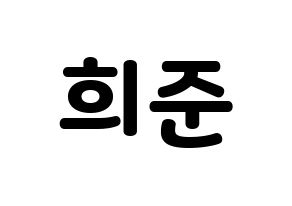 KPOP KNK(크나큰、クナクン) 오희준 (ヒジュン) 応援ボード・うちわ　韓国語/ハングル文字型紙 通常