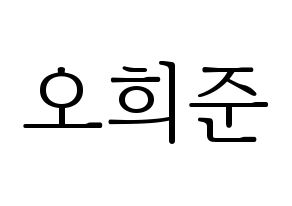 KPOP KNK(크나큰、クナクン) 오희준 (ヒジュン) 応援ボード・うちわ　韓国語/ハングル文字型紙 通常