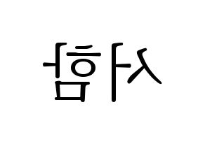 KPOP KNK(크나큰、クナクン) 박서함 (ソハム) 応援ボード・うちわ　韓国語/ハングル文字型紙 左右反転