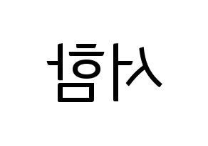 KPOP KNK(크나큰、クナクン) 박서함 (ソハム) コンサート用　応援ボード・うちわ　韓国語/ハングル文字型紙 左右反転