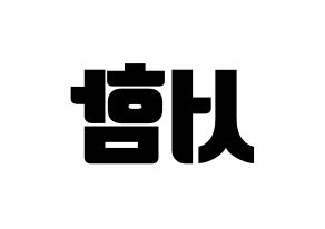 KPOP KNK(크나큰、クナクン) 박서함 (ソハム) コンサート用　応援ボード・うちわ　韓国語/ハングル文字型紙 左右反転