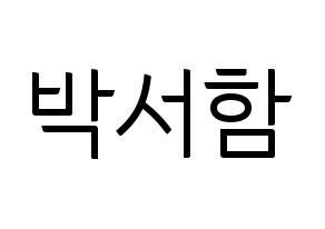 KPOP KNK(크나큰、クナクン) 박서함 (ソハム) コンサート用　応援ボード・うちわ　韓国語/ハングル文字型紙 通常