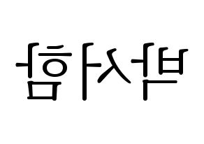 KPOP KNK(크나큰、クナクン) 박서함 (ソハム) 応援ボード・うちわ　韓国語/ハングル文字型紙 左右反転