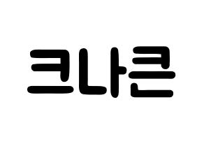 KPOP歌手 KNK(크나큰、クナクン) 応援ボード型紙、うちわ型紙　韓国語/ハングル文字 通常