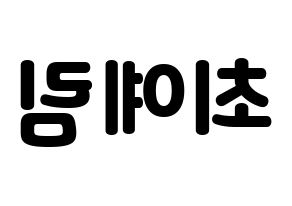 KPOP LOONA(이달의 소녀、今月の少女) 최리 (チェリ) 応援ボード・うちわ　韓国語/ハングル文字型紙 左右反転
