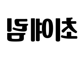 KPOP LOONA(이달의 소녀、今月の少女) 최리 (チェリ) コンサート用　応援ボード・うちわ　韓国語/ハングル文字型紙 左右反転