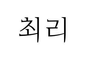KPOP LOONA(이달의 소녀、今月の少女) 최리 (チェリ) 応援ボード・うちわ　韓国語/ハングル文字型紙 通常