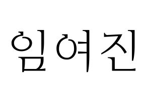 KPOP LOONA(이달의 소녀、今月の少女) 여진 (ヨジン) 応援ボード・うちわ　韓国語/ハングル文字型紙 通常