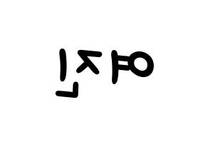 KPOP LOONA(이달의 소녀、今月の少女) 여진 (ヨジン) 名前 応援ボード 作り方 左右反転