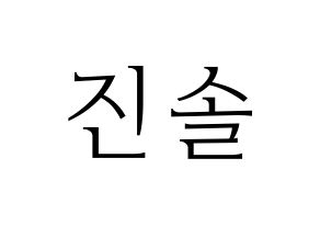 KPOP LOONA(이달의 소녀、今月の少女) 진솔 (ジンソル) 応援ボード・うちわ　韓国語/ハングル文字型紙 通常
