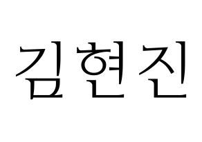 KPOP LOONA(이달의 소녀、今月の少女) 현진 (ヒョンジン) 応援ボード・うちわ　韓国語/ハングル文字型紙 通常