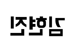 KPOP LOONA(이달의 소녀、今月の少女) 현진 (ヒョンジン) k-pop アイドル名前 ファンサボード 型紙 左右反転