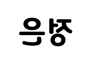 KPOP LOONA(이달의 소녀、今月の少女) 김립 (キムリプ) 応援ボード・うちわ　韓国語/ハングル文字型紙 左右反転