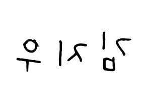 KPOP LOONA(이달의 소녀、今月の少女) 츄 (チュウ) k-pop 応援ボード メッセージ 型紙 左右反転