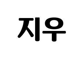 KPOP LOONA(이달의 소녀、今月の少女) 츄 (チュウ) コンサート用　応援ボード・うちわ　韓国語/ハングル文字型紙 通常