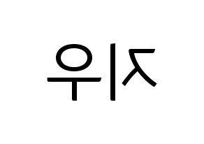 KPOP LOONA(이달의 소녀、今月の少女) 츄 (チュウ) コンサート用　応援ボード・うちわ　韓国語/ハングル文字型紙 左右反転