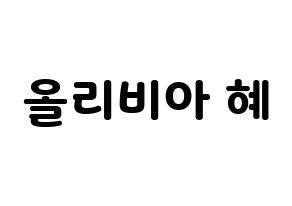 KPOP LOONA(이달의 소녀、今月の少女) 올리비아 혜 (オリビアヘ) 応援ボード・うちわ　韓国語/ハングル文字型紙 通常