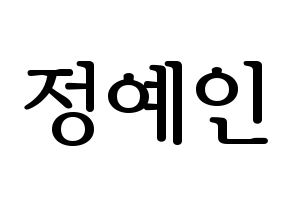 KPOP LOVELYZ(러블리즈、ラブリーズ) 예인 (イェイン) プリント用応援ボード型紙、うちわ型紙　韓国語/ハングル文字型紙 通常