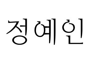 KPOP LOVELYZ(러블리즈、ラブリーズ) 예인 (イェイン) 応援ボード・うちわ　韓国語/ハングル文字型紙 通常
