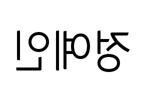KPOP LOVELYZ(러블리즈、ラブリーズ) 예인 (イェイン) コンサート用　応援ボード・うちわ　韓国語/ハングル文字型紙 左右反転