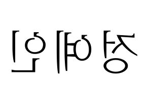 KPOP LOVELYZ(러블리즈、ラブリーズ) 예인 (イェイン) 応援ボード・うちわ　韓国語/ハングル文字型紙 左右反転