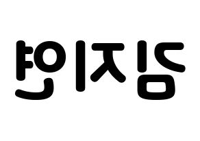 KPOP LOVELYZ(러블리즈、ラブリーズ) 케이 (ケイ) 応援ボード・うちわ　韓国語/ハングル文字型紙 左右反転