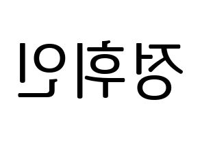 KPOP Mamamoo(마마무、ママムー) 휘인 (フィイン) プリント用応援ボード型紙、うちわ型紙　韓国語/ハングル文字型紙 左右反転