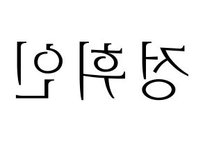 KPOP Mamamoo(마마무、ママムー) 휘인 (フィイン) 応援ボード・うちわ　韓国語/ハングル文字型紙 左右反転