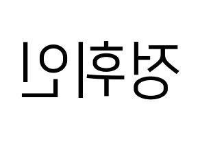 KPOP Mamamoo(마마무、ママムー) 휘인 (フィイン) プリント用応援ボード型紙、うちわ型紙　韓国語/ハングル文字型紙 左右反転