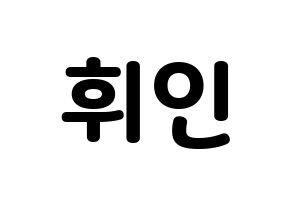 KPOP Mamamoo(마마무、ママムー) 휘인 (フィイン) 応援ボード・うちわ　韓国語/ハングル文字型紙 通常
