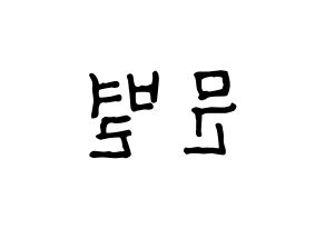 KPOP Mamamoo(마마무、ママムー) 문별 (ムンビョル) k-pop アイドル名前 ファンサボード 型紙 左右反転