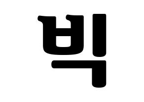 KPOP MCND(엠씨엔디、エムシーエヌディー) 빅 (ビック) コンサート用　応援ボード・うちわ　韓国語/ハングル文字型紙 通常