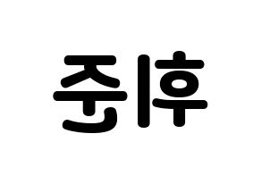 KPOP MCND(엠씨엔디、エムシーエヌディー) 휘준 (フィジュン) 応援ボード・うちわ　韓国語/ハングル文字型紙 左右反転