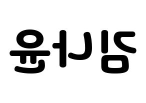 KPOP MOMOLAND(모모랜드、モモランド) 나윤 (ナユン) 応援ボード・うちわ　韓国語/ハングル文字型紙 左右反転
