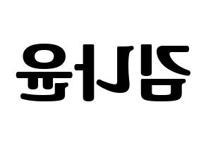 KPOP MOMOLAND(모모랜드、モモランド) 나윤 (ナユン) コンサート用　応援ボード・うちわ　韓国語/ハングル文字型紙 左右反転