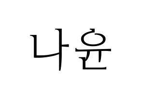 KPOP MOMOLAND(모모랜드、モモランド) 나윤 (ナユン) 応援ボード・うちわ　韓国語/ハングル文字型紙 通常