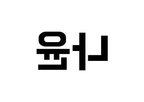 KPOP MOMOLAND(모모랜드、モモランド) 나윤 (ナユン) k-pop アイドル名前 ファンサボード 型紙 左右反転